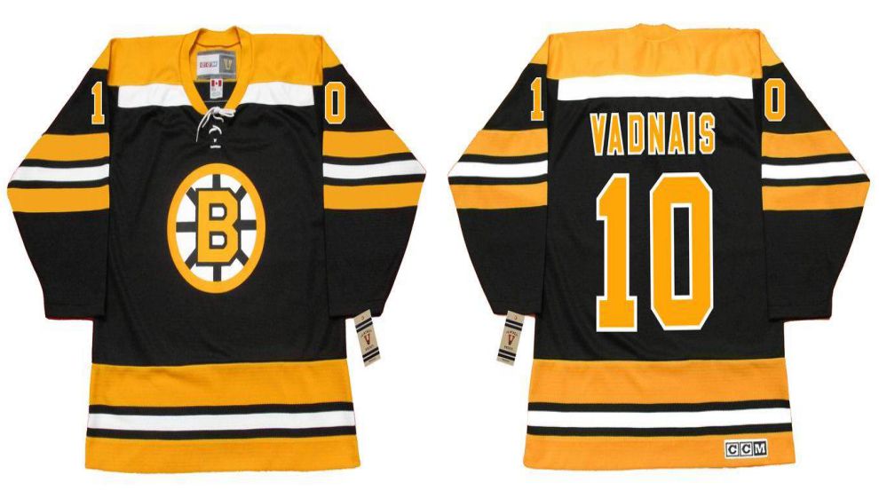 2019 Men Boston Bruins 10 Vadnais Black CCM NHL jerseys